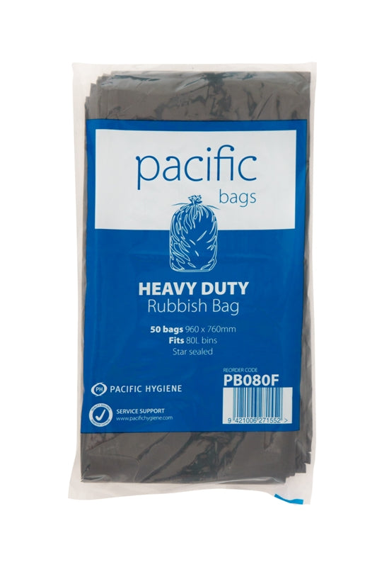 Rubbish Bag 80L, Black - Direct Business Supplies