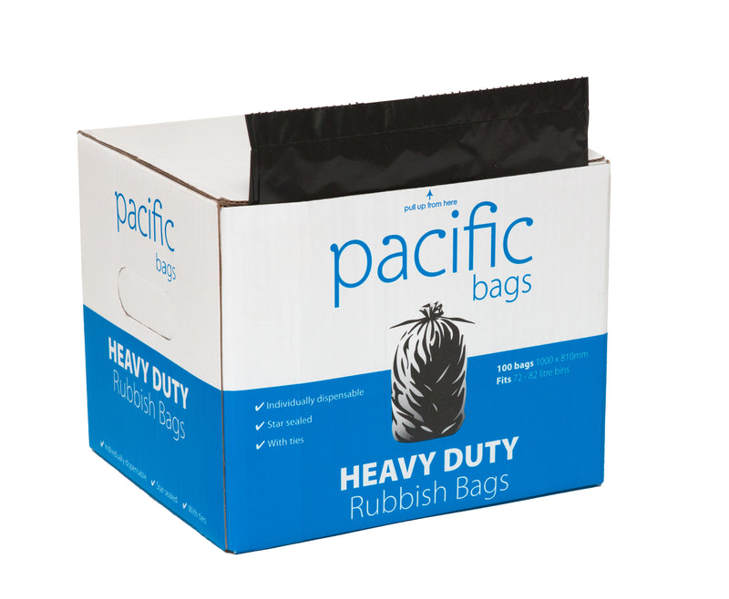 Rubbish Bag, Black Generic Disp Box 82L - Direct Business Supplies