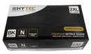 Hytec Black Nitrile Exam Gloves Powder Free - 1 Pack of 100 Gloves